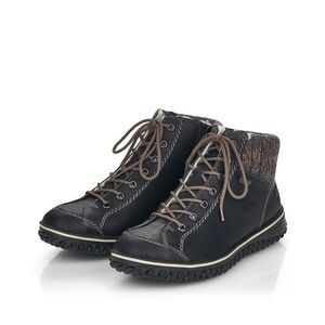 Rieker Size 38 (7.5) Black Lace Up Hiker